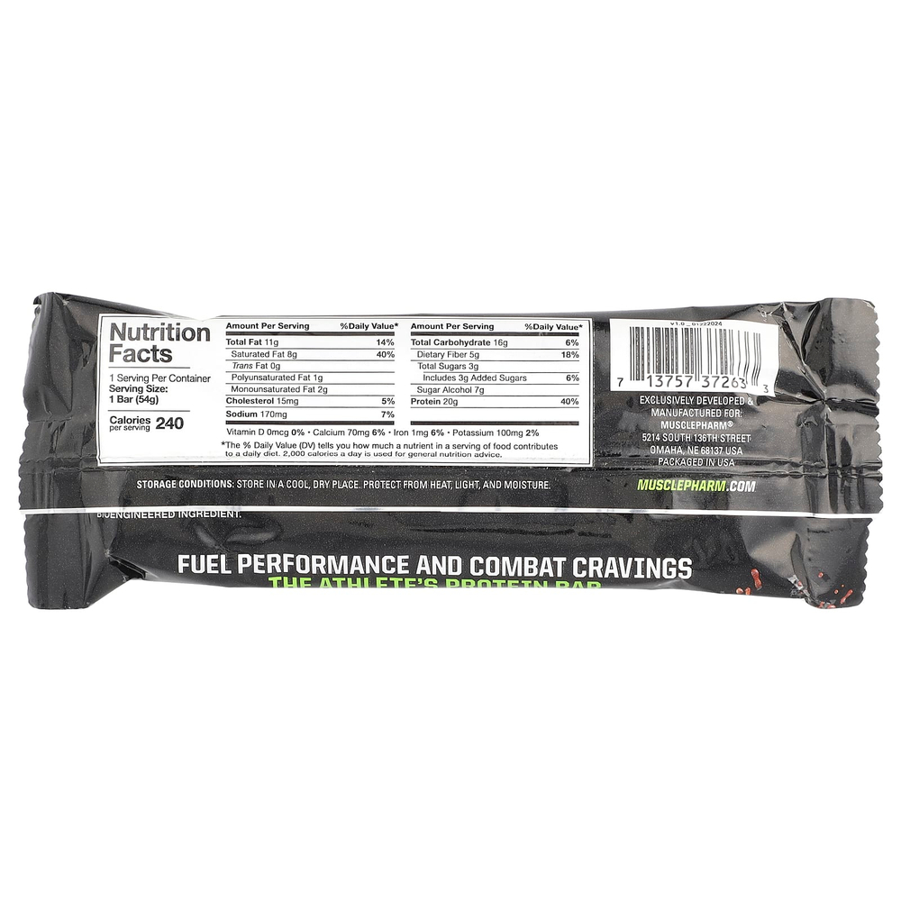 MusclePharm, Combat Sport Bar ™, чашка с шоколадным и арахисовым маслом, 54 г (1,90 унции)