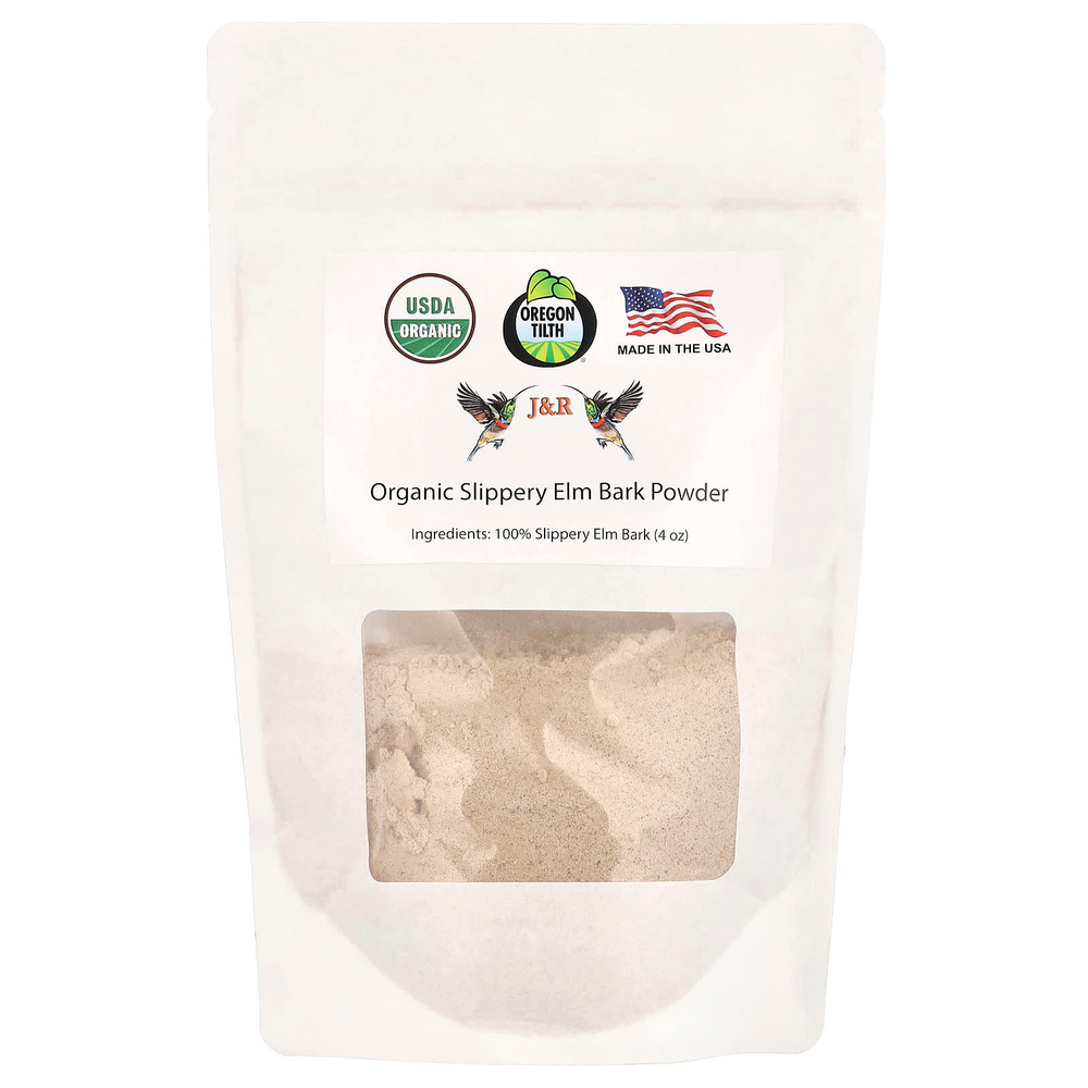 J&R Port Trading, Organic Slippery Elm Bark Powder, 4 oz