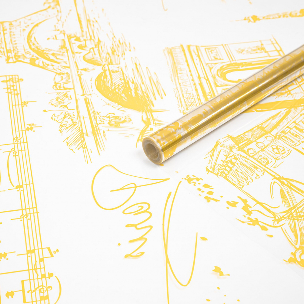 Пленка прозрачная "Париж" 70см*200гр