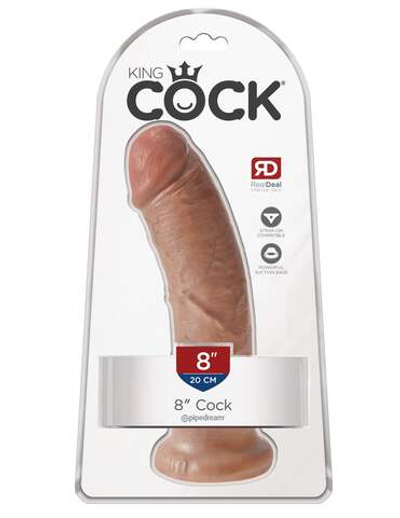 Фаллоимитатор King Cock 8" Мулат Cock - Flesh Pipedream 550322PD