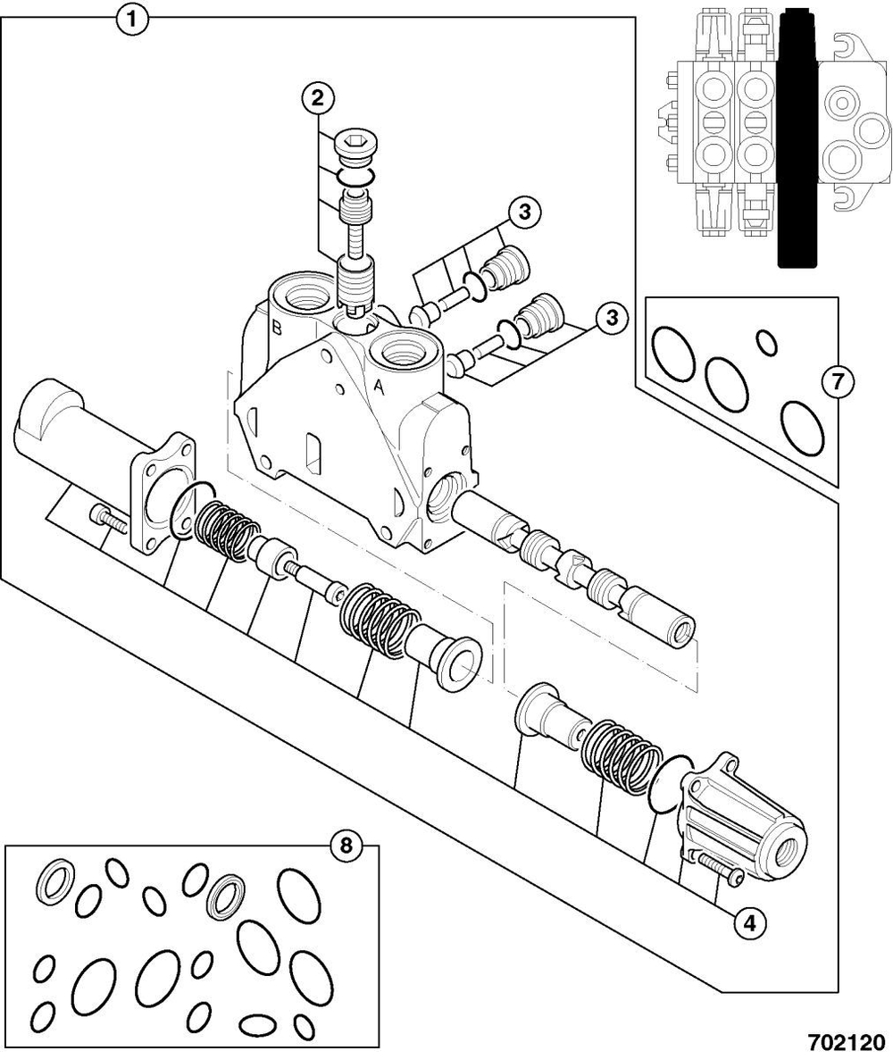 Секция гидрораспределителя JCB 25/221858