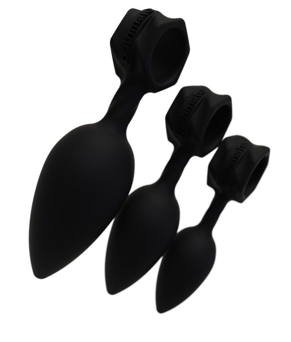 Набор анальных плагов Bathmate Anal Training Plugs (Цвет: черный)