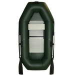 Лодка ПВХ Polar Bird Чирок Гребная PB-230Т Teal со стеклокомпозитной сланью и банкой Зелёная