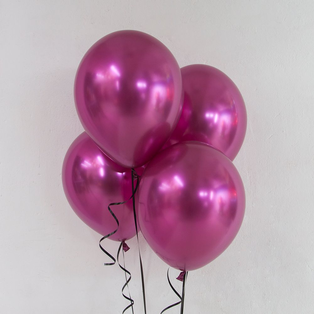 Шар (12''/30 см) Фуше, лайт, хром, 50 шт.