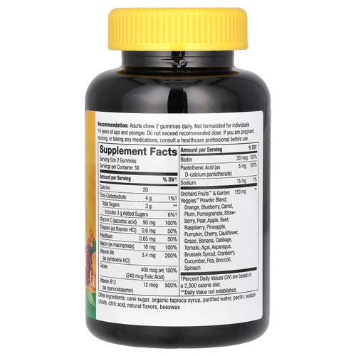 Nature's Way, Alive!, комплекс витаминов группы B, со вкусом манго, 60 жевательных таблеток