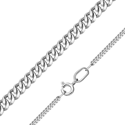 Цепь из серебра с алмазной гранью (плетение «Панцирное»)