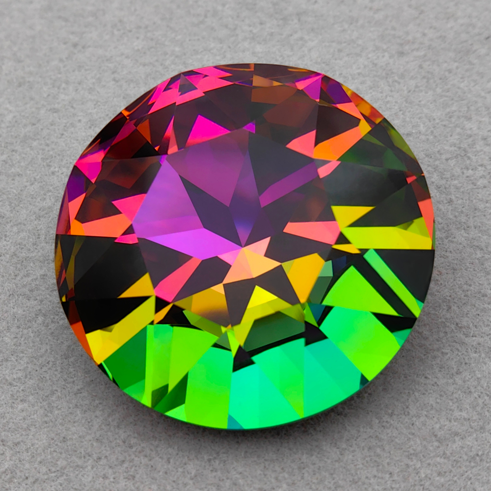 Swarovski 1201 Round FS, Crystal Vitrail Medium F