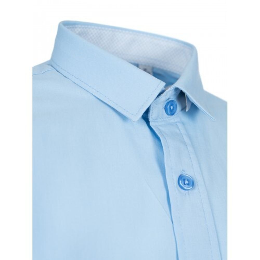 Нежно-голубая сорочка с декоративными вставками TSAREVICH