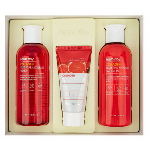 Набор средств по уходу за кожей с коллагеном FarmStay Collagen Essential Moisture Skin Care 3 Set