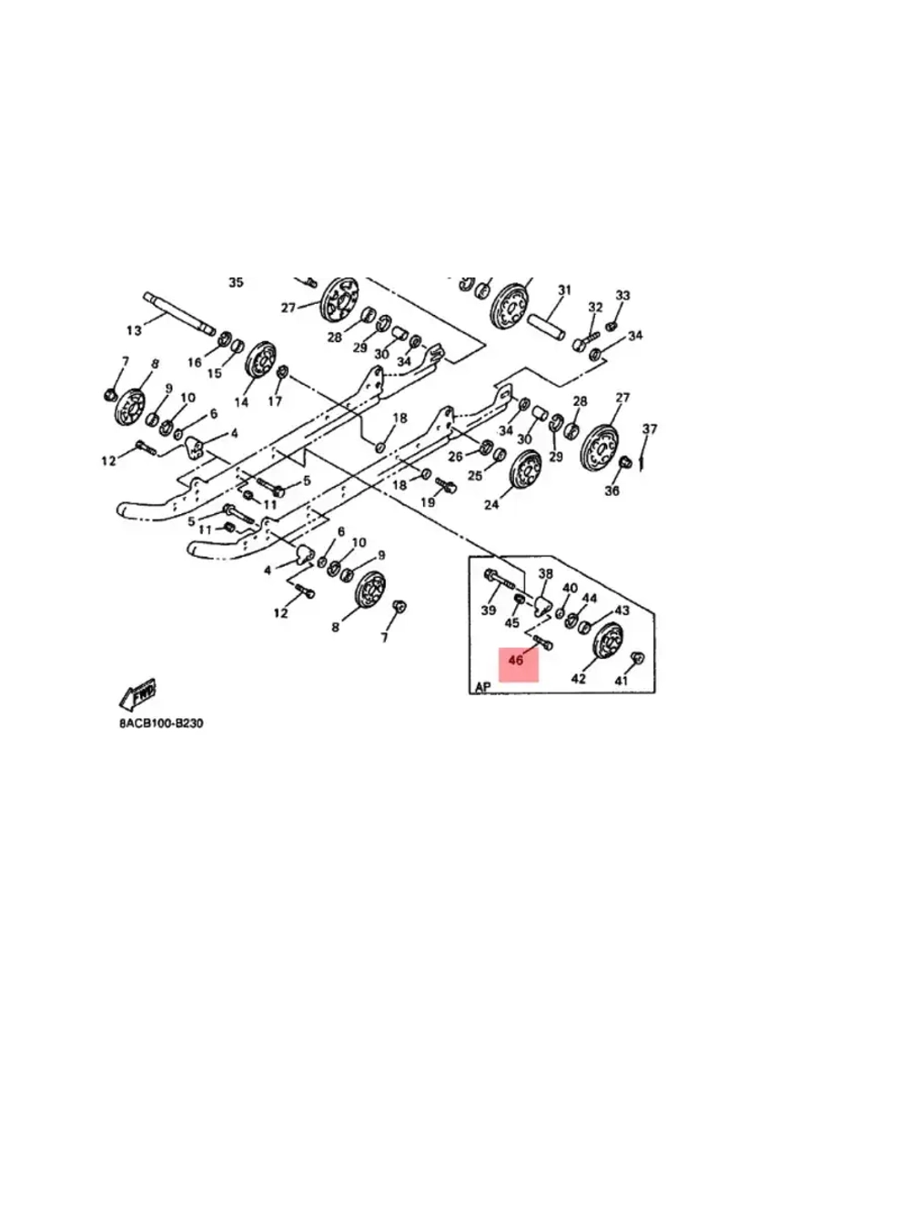 Болт для снегоходов 90101-08774-00