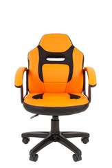 Кресло Chairman Kids 110 Россия экопремиум черный/оранжевый