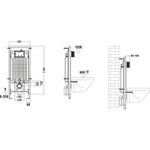 Инсталляция WeltWasser WW Marberg 507 SE BL 10000011216 для унитаза с Черной матовой клавишей смыва