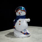 Светодиодный снеговик "Сноубордист"
