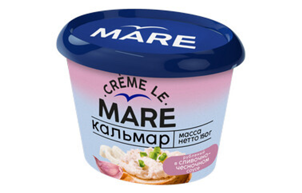 Балтийский Берег Creme Le Mare Кальмар рубленый в сливочно-чесночном соусе 150 гр