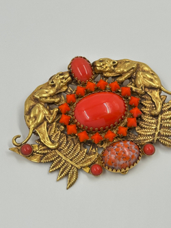 Брошь с пантерами Askew London