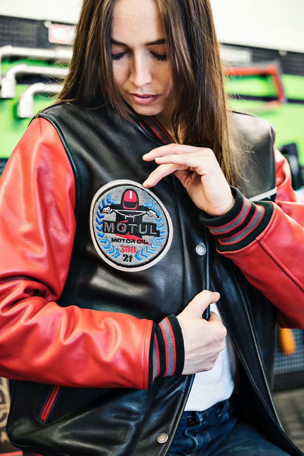 Student Cuir Rag Motul / Женская / Черно-красный