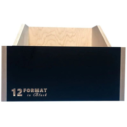 Ящик кейс органайзер для хранения до 100 виниловых пластинок (12FBLACKBOX) черный