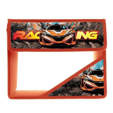 Папка для тетрадей 2 отделение А5 на липучке Пчёлка Racing car, пластик