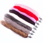 Анальная пробка из нержавеющей стали с искусственным хвостом ROSYLAND (разноцветные) (Цвет: разноцветный)