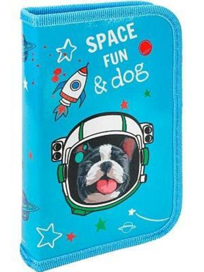 Пенал 1-секц, большой "Пес-космонавт" (ПН-0607) лам.картон (Проф-пресс)