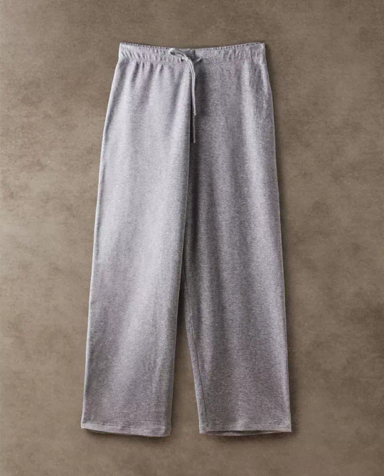 ZARA HOME ХЛОПКОВЫЕ ПИЖАМНЫЕ БРЮКИ, СЕРЫЙ