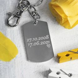Брелок из серебра с гравировкой на заказ