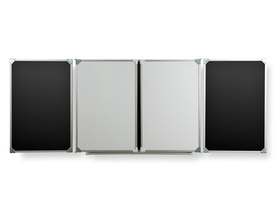 Пятиэлементная магнитная полимерная школьная доска 2400х1000 комбинированная(черный/маркер)