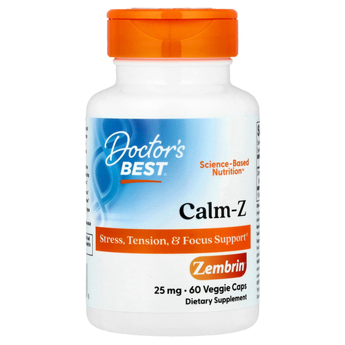 Doctor's Best, Calm-Z с зембрином, 25 мг, 60 растительных капсул