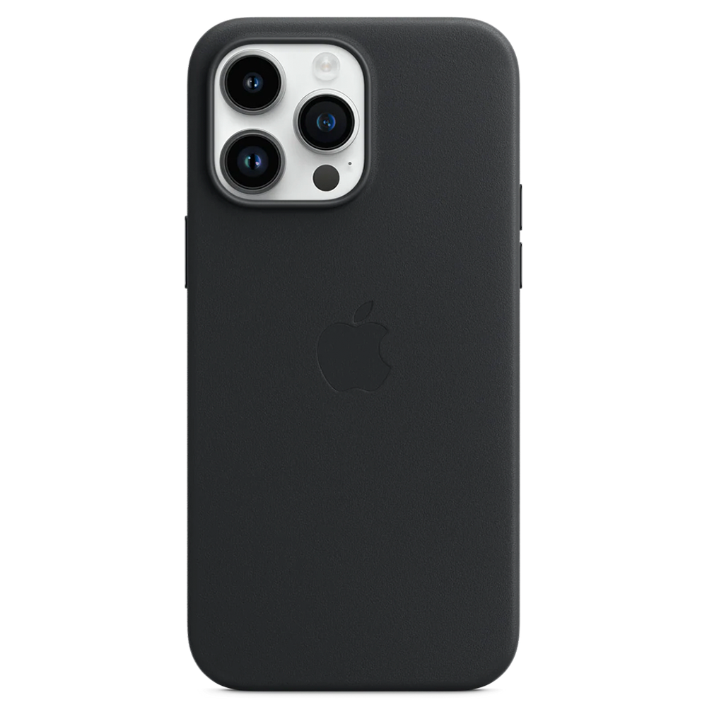 Кожаный чехол с поддержкой MagSafe Apple Leather Case для iPhone 14 Pro Max, Midnight (Темная ночь)