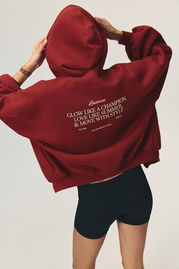 Толстовка на молнии с принтом Бордо