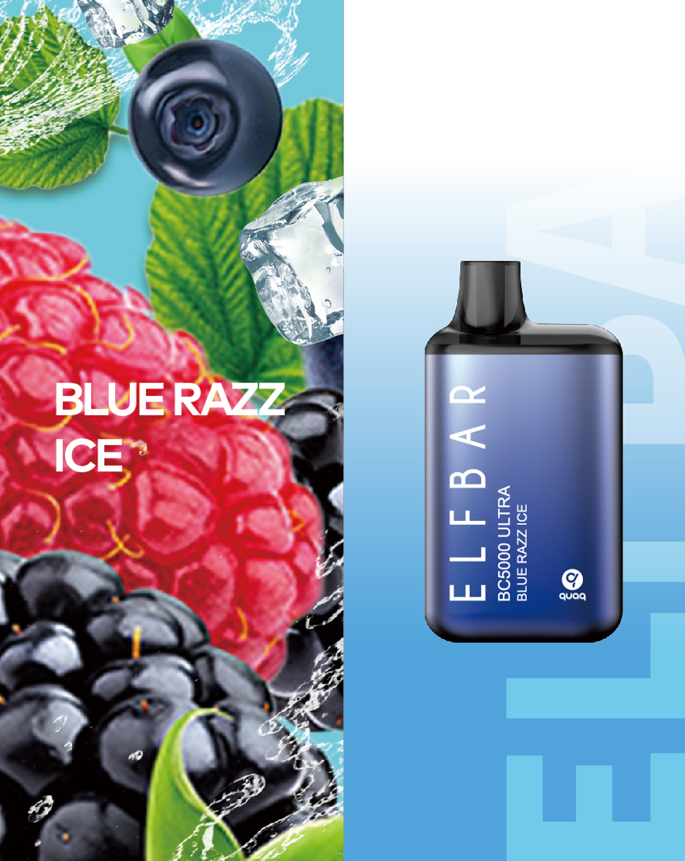Elf Bar BC5000 ULTRA - Blue Razz Ice (5% nic)