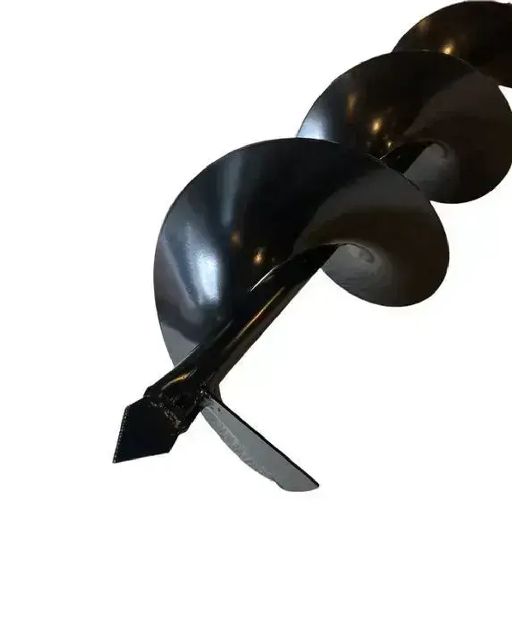 Шнек для мотобура однозаходный по грунту, с несъемными ножами Диаметр 150 мм / Принадлежности для инструментов