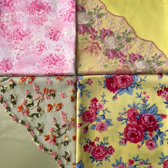 Вышивка на сетке летний сад 22 см