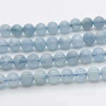 Бусины Аквамарин, диаметр 5,7-5,9 мм, цена за 33-34 шт (1/2 нити)