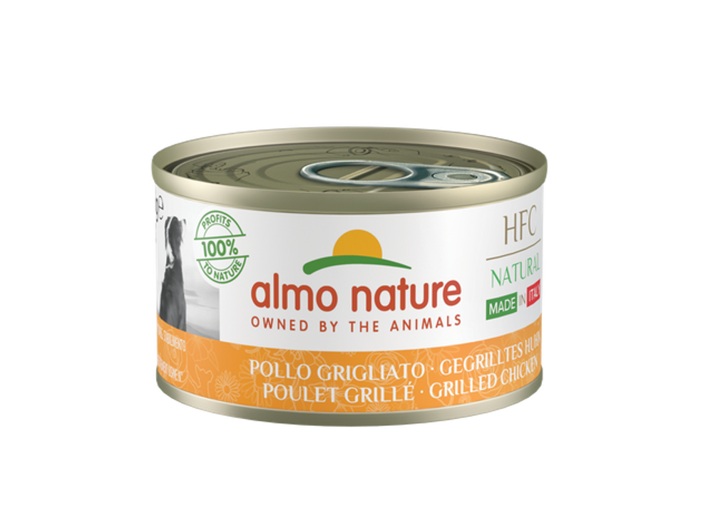 Almo Nature Kонсервы для собак Итальянские рецепты: "Курица гриль" (HFC - Natural - Made in Italy - grilled Chicken ) 0,095 кг