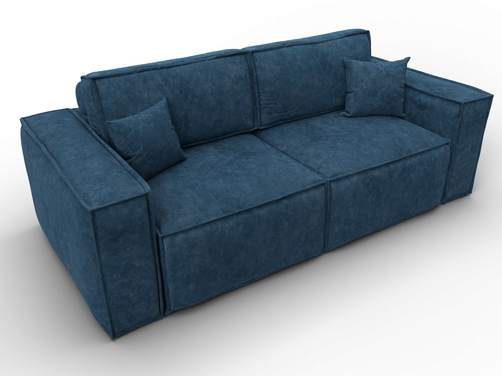 Диван прямой Лига-081 НПБ ВЕЛЮР BRUT 11 синий