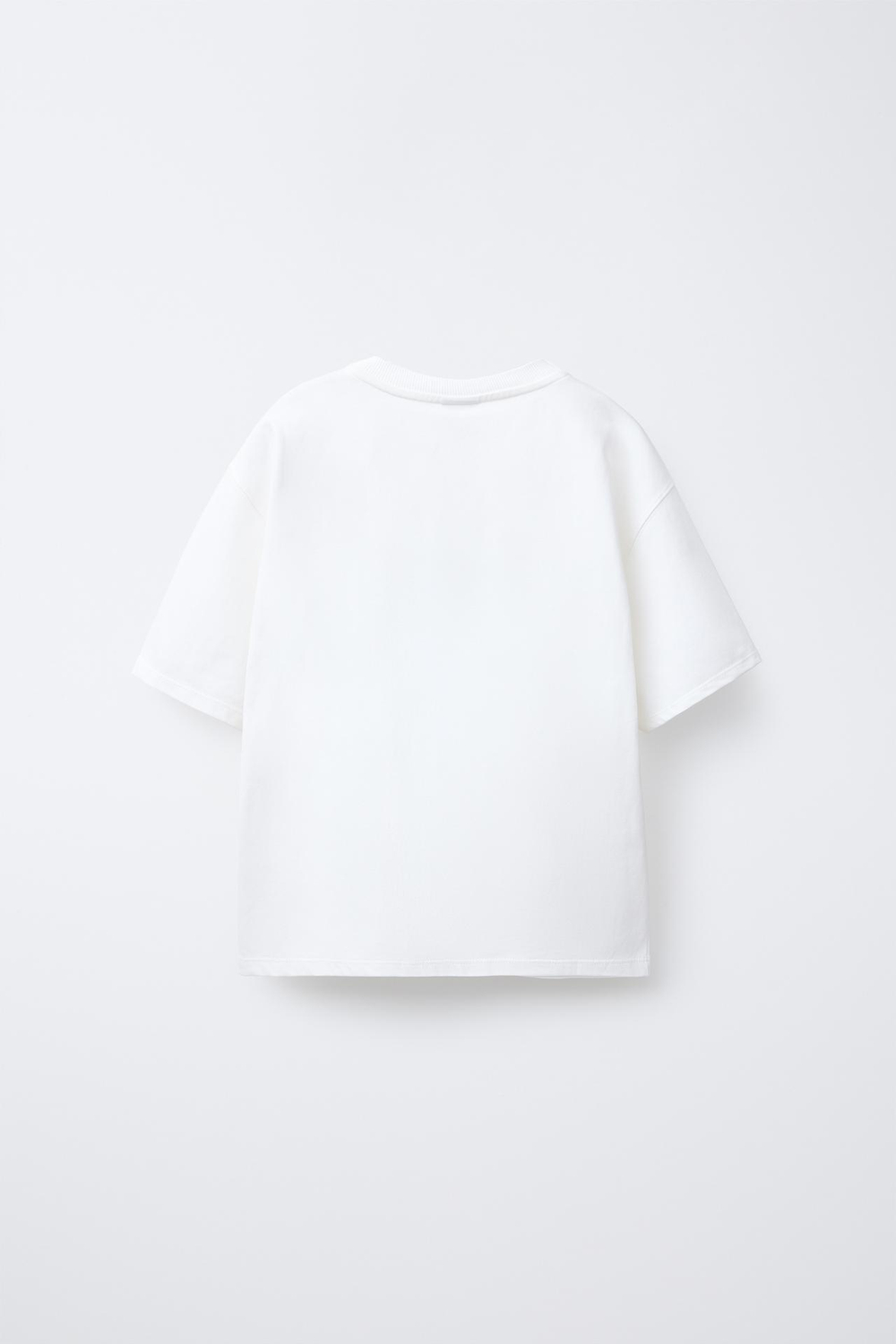 ZARA ФУТБОЛКА С ПРИНТОМ В СТИЛЕ ПРЕППИ, БЕЛЫЙ