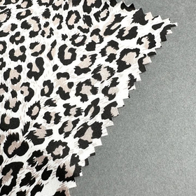 Атлас-стрейч, светлый леопард