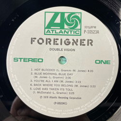 Винтажная виниловая пластинка LP Foreigner Double Vision (Япония 1978) (Без Оби)