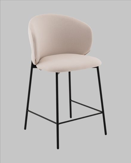 Стул полубарный Блейз велюр молочный