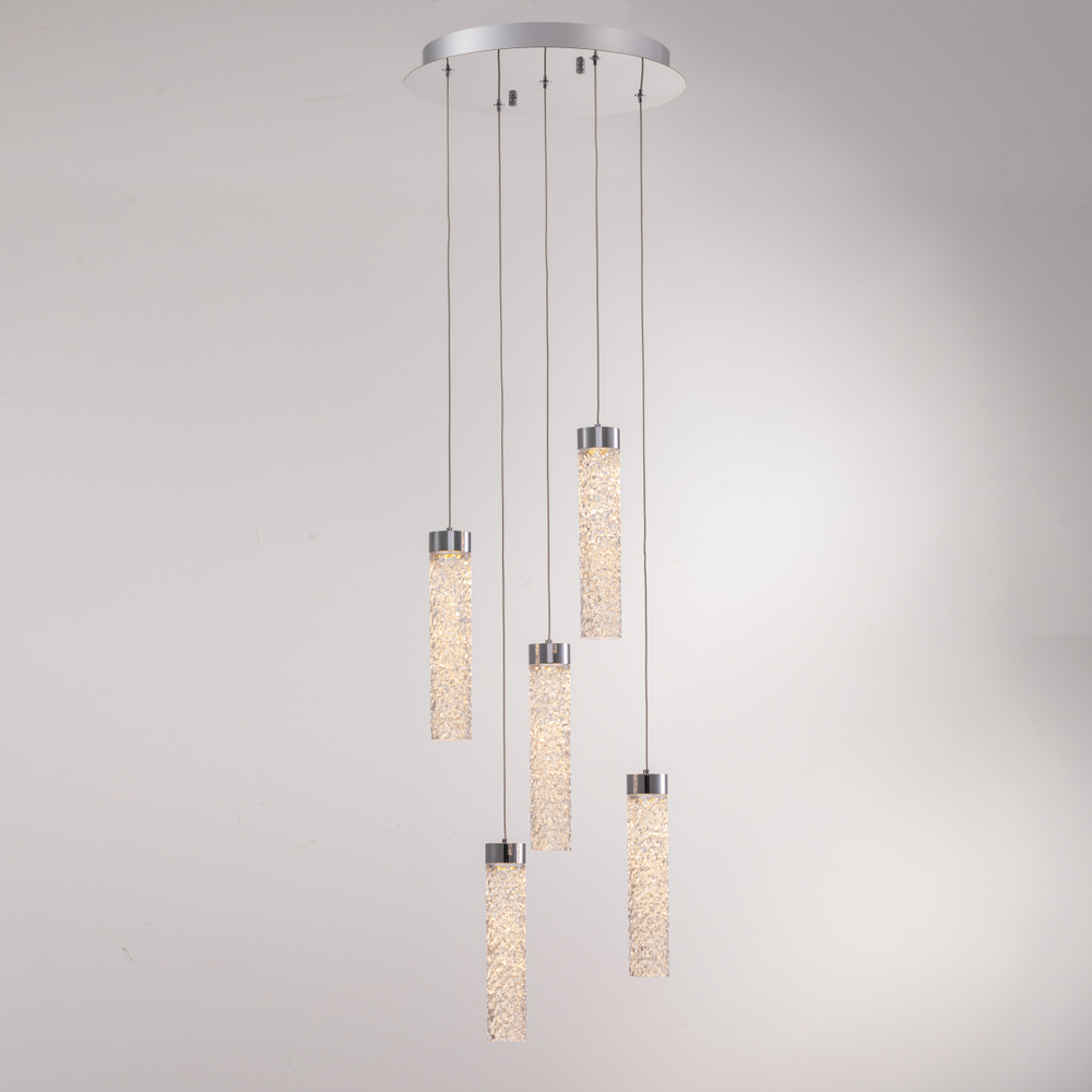 Подвесной светильник MD24030028-5A chrome/clear