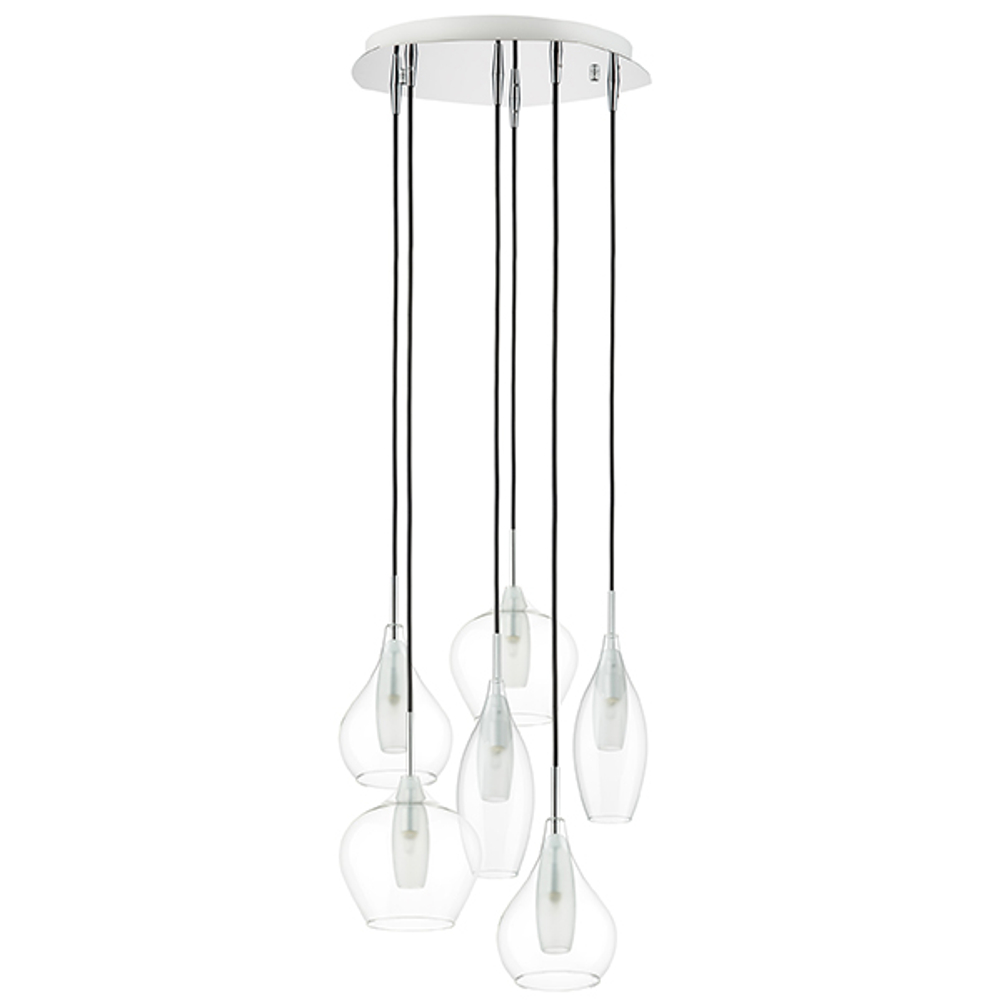 803061 Подвес PENTOLA 6х25W G9 ХРОМ/ПРОЗРАЧНЫЙ