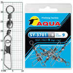 Карабин с вертлюгом для рыбалки SY-3701 №09 (упк. 8 шт.)