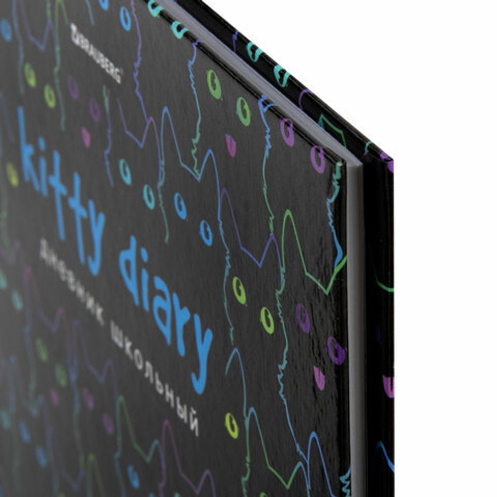 Дневник 1-11 класс 40 л., твердый, BRAUBERG, глянцевая ламинация, "Kitty", 106376