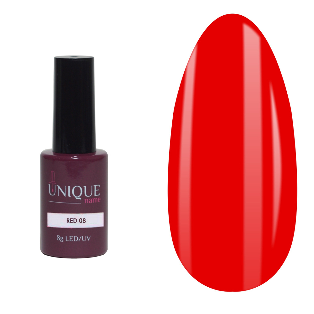 Unique Гель-лак Red 08 (8ml)