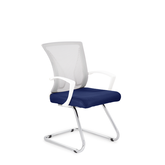 Кресло СН-800 Энжел белый Н/п Нео СН TW-71/Е53-к (серебристый/темно-синий)