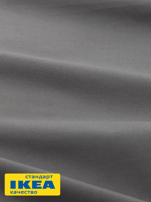 Поплиновая простынь на резинке УЛЬВИДОРО 140х200 | серый