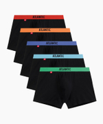 Мужские трусы шорты Atlantic, набор из 5 шт., хлопок, черные, 5SMH-004
