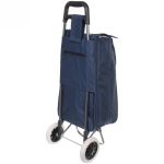 Тележка хозяйственная с сумкой (93*30*34см, колеса 16см,грузоподъемность до 30 кг) Shopping синяя