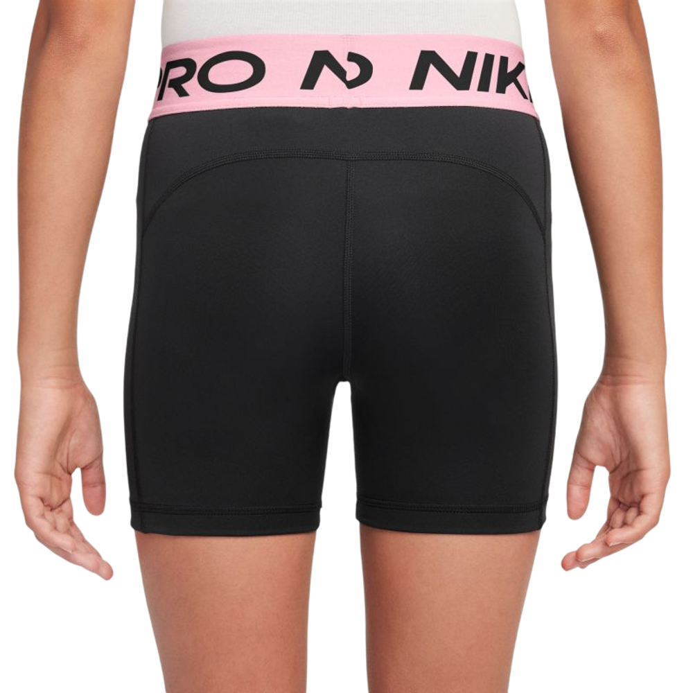 Шорты для девочки теннисные Nike Girls Pro 3in - black/med soft pink/white